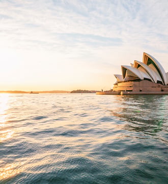 Sunrise over Sydney harbour, Australia
