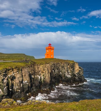 Lighthouse on Grimsey island, Iceland