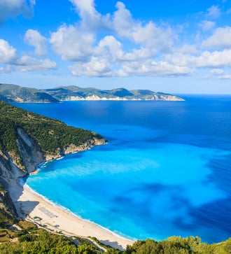 Myrtos Bay in Kefalonia, Greece