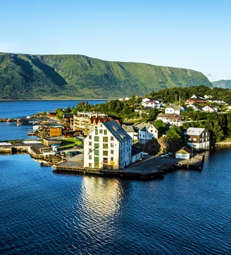Aerial view of Alesund, Norway