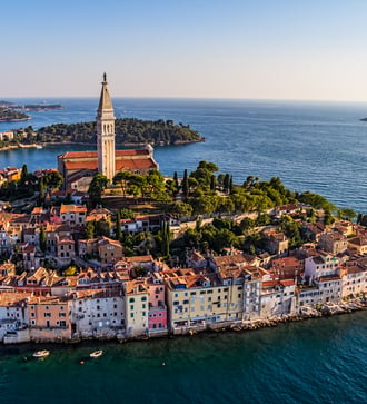 Aerial view of Rovinj, Croatia