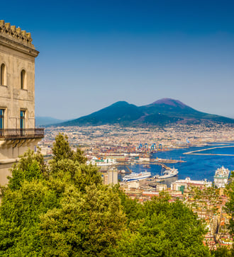 View of Naples and Vesuvius, Italy