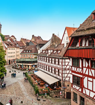 Old buildings in Nuremberg, Germany
