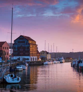 Sunset in Klaipeda, Lithuania