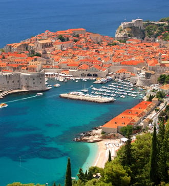 Aerial view of the old town, Dubrovnik