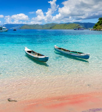 Boats in Komodo National Park, Indonesia