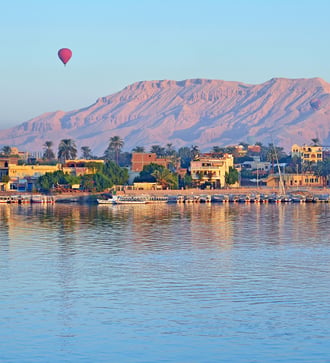 Hot air balloons over Luxor, Egypt