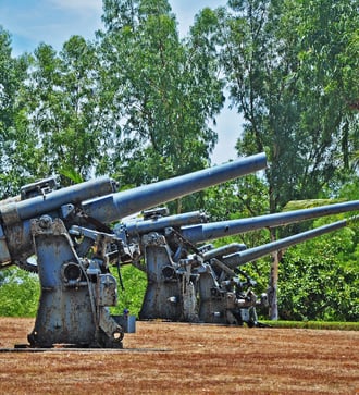 Artillery emplacement in Corregidor, Philippines