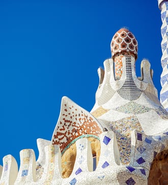 Gingerbread house in Park Guell, Barcelona