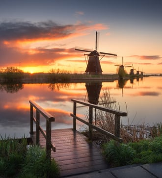 Windmills at Kinderdijk, Netherlands