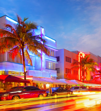 Miami South Beach at night