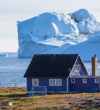 House on Disko Bay, Greenland