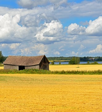 Rural landscape in the Aland Islands, Finland