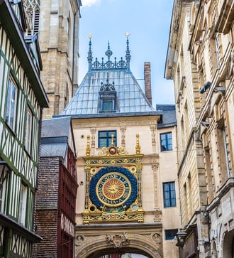 Rue du Gros Horloge, Rouen, France