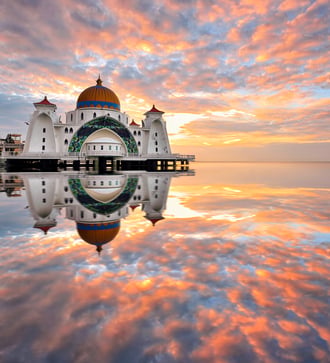 Malacca Straits Mosque, Malaysia