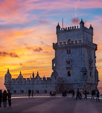 Sunset over Torre de Belem, Lisbon