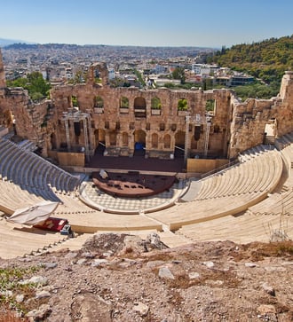 Ancient theatre under the Acropolis, Athens