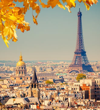 Eiffel Tower, Paris in autumn