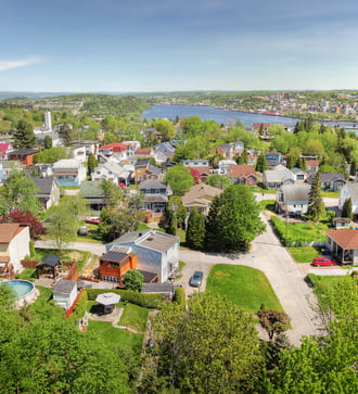 Saguenay city and river, Canada