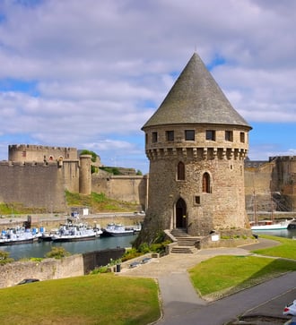 Brest castle and Tanguy tower, France