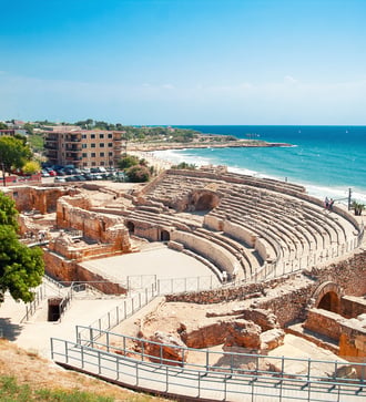 Roman amphitheatre in Tarragona, Spain
