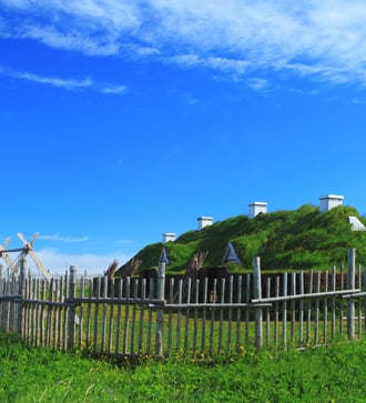 Viking homes in L'Anse aux Meadows, Canada