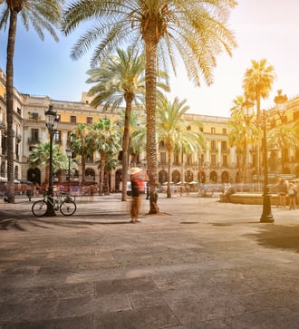 Placa Reial, Barcelona, Spain