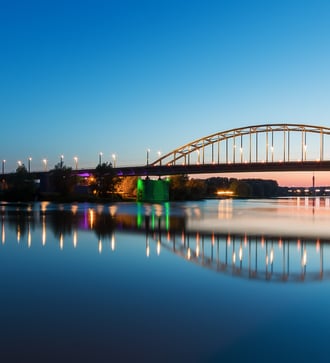 John Frost Bridge in Arnhem, Netherlands