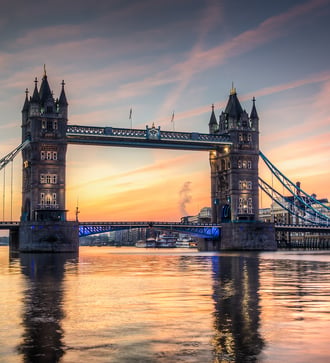 Sunrise over Tower Bridge, London