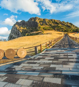 Songsan Ilchulbong on Jeju Island, South Korea