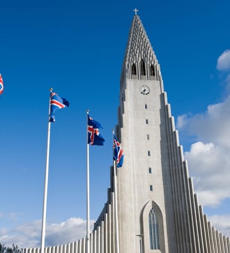 Hallgrimskirkja church in Reykjavik, Iceland