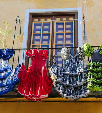Flamenco dresses in Málaga, Spain