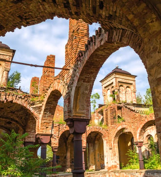 Ruined synagogue in Vidin, Bulgaria