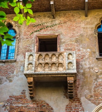 Juliet's balcony in Verona, Italy