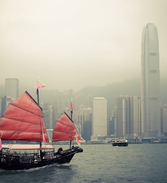 Traditional boat in Hong Kong