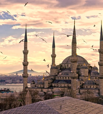 Sunset over the Blue Mosque, Istanbul
