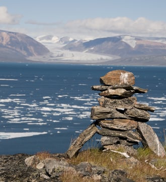 Inukshuk on Baffin Island, Canada