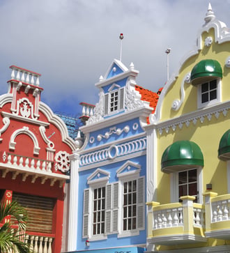 Dutch architecture in Oranjestad, Aruba