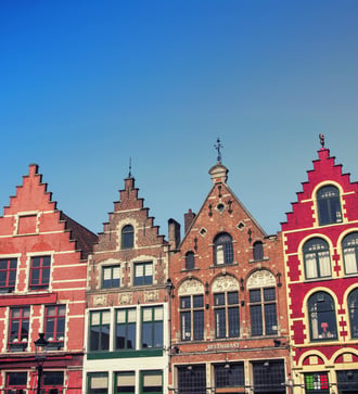 Buildings in the Market Square, Bruges
