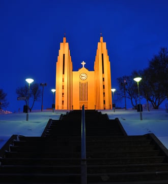 Akureyrarkirkja church, Akureyri, Iceland