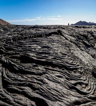 Lava field in Sullivan Bay, Santiago island, Galapagos