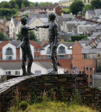 Hands Across the Divide peace statue in Derry (Londonderry), Northern Ireland