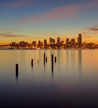 Sunrise over Puget Sound, Seattle