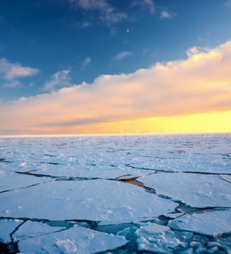 Pack ice in the Arctic