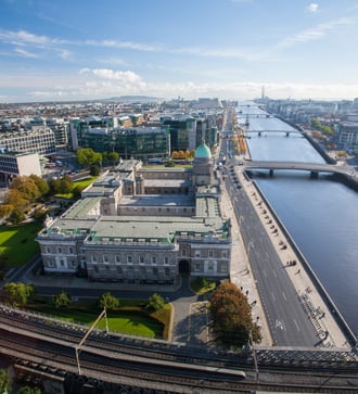 Aerial view of Dublin