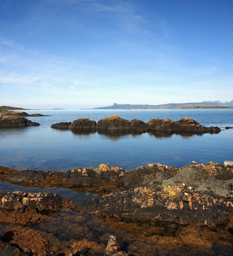 View of Eigg from Arisaig, Scotland