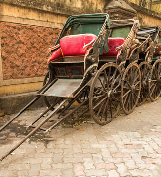Rickshaws in Kolkata, India