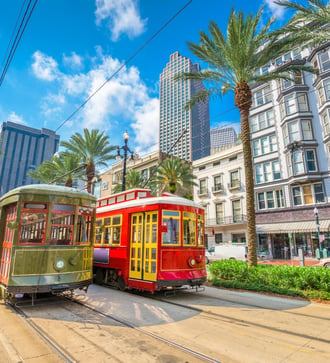 Street cars in New Orleans