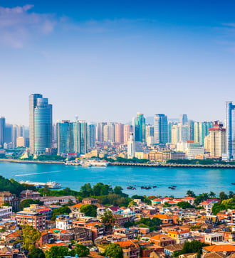 Skyline of Xiamen, China
