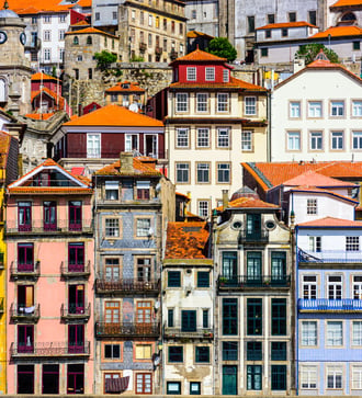 Old buildings in Porto, Portugal